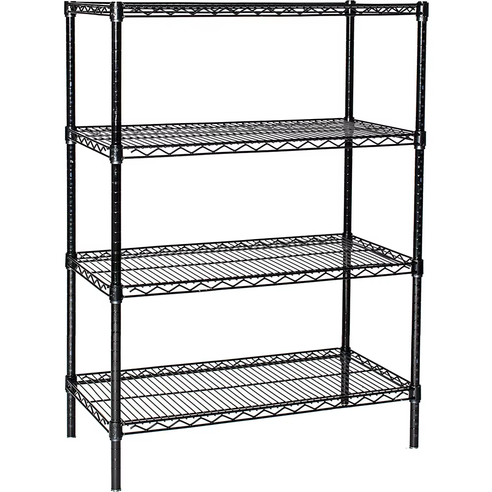 Four Layer Chrome Plated Heavy-duty Steel Commercial Storage Rack Suitable for Flower Planting Rack in Living Room