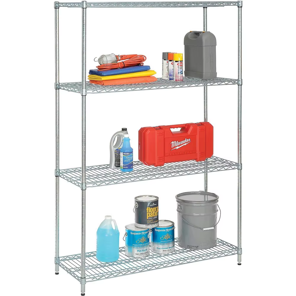 Heavy Duty Adjustable Commercial Shelving Supermarket Warehouse ShelvesCustom Steel Commercial Shelving for Retail Store Display
