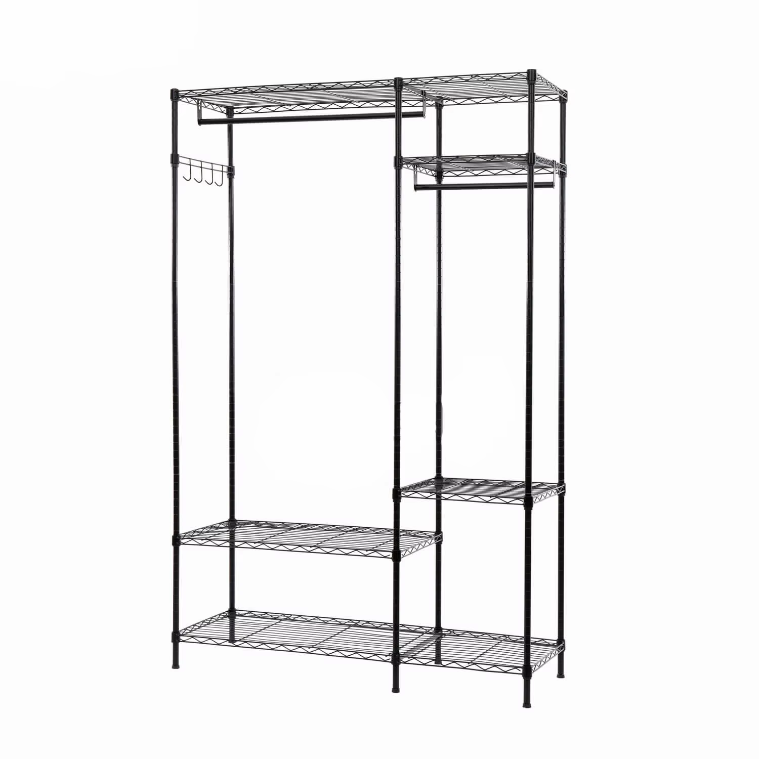 Chrome Plated Heavy-duty Steel Hanger with 5 Layers of Adjustable Clothes Rack Suitable for Commercial Laundry Clothing Stores