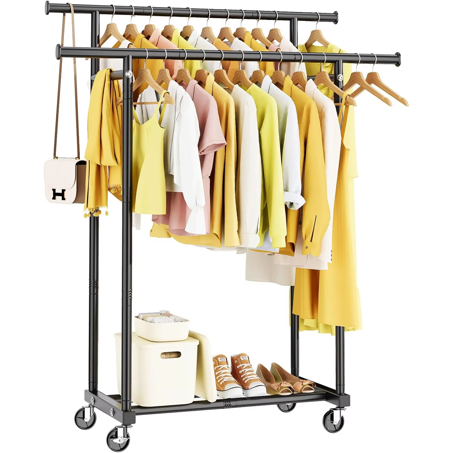 Industrial Heavy-duty Clothes Hanger Suitable for Clothing Factories 360 ° Rotating Hook Reinforced Steel Frame