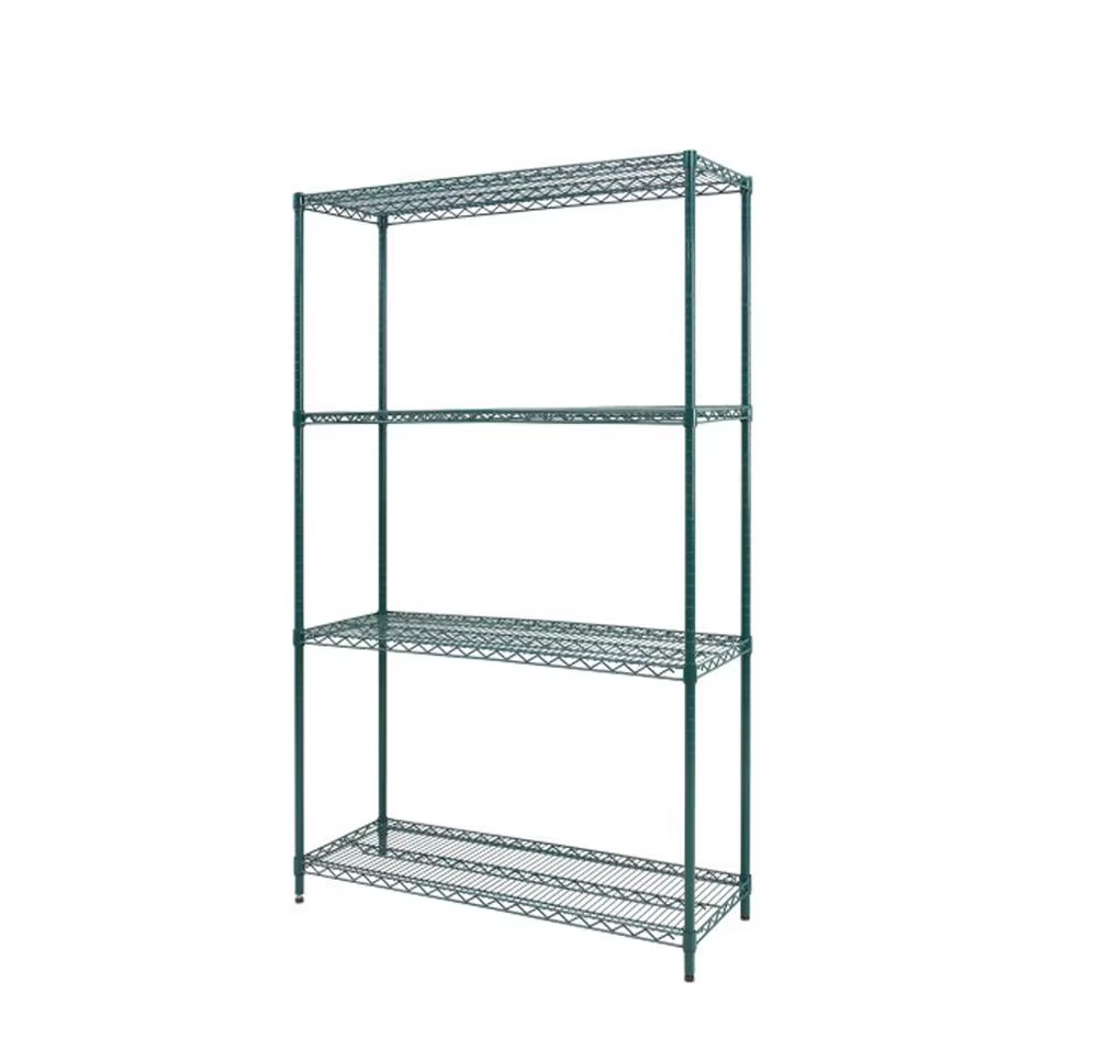 Green Epoxy Coated Storage Cable Rack Multifunctional and Durable Kitchen Storage Cable Rack Powder Coated Commercial Shelf