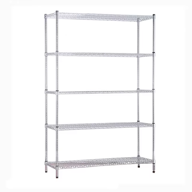 Industrial Warehouse Commercial Shelf System Equipped with 5-layer Adjustable Shelves and Anti-corrosion Coating