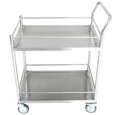 Heavy Duty Steel Wire Mesh Handcart with 800 Pound Load-bearing Capacity Specifically Designed for Warehousing and Logistics