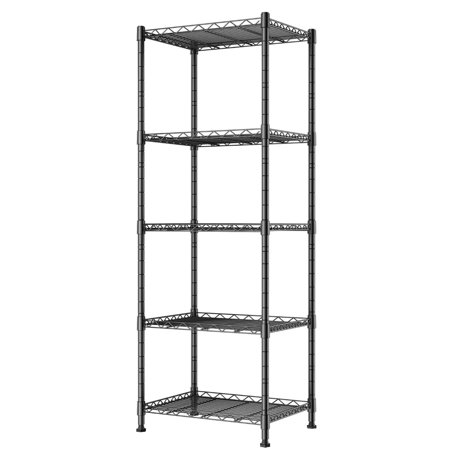 Chrome Plated Wire Mesh Storage Rack Shelves Adjustable Shelves for Kitchen StorageCorrosion-resistant and Space Saving Design
