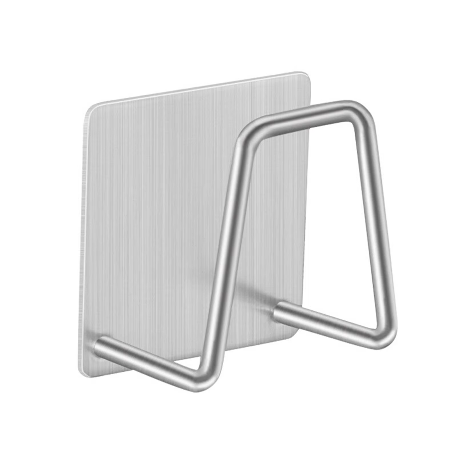 Chrome Plated Stainless Steel Kitchen Sink Sponge Rack Self-adhesive Design Steel Structure Used for Drying and Drainage