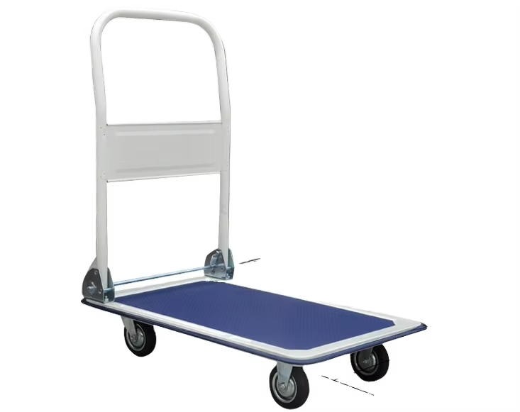 Collapsible Metal Medical Transport Cart | Hospital-Grade Foldable Dolly for Pharmaceutical Logistics