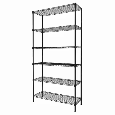 Heavy Duty 5-layer Carbon Steel Storage Rack with Adjustable Shelves - Adjustable Shelves for Kitchen/garage Organization