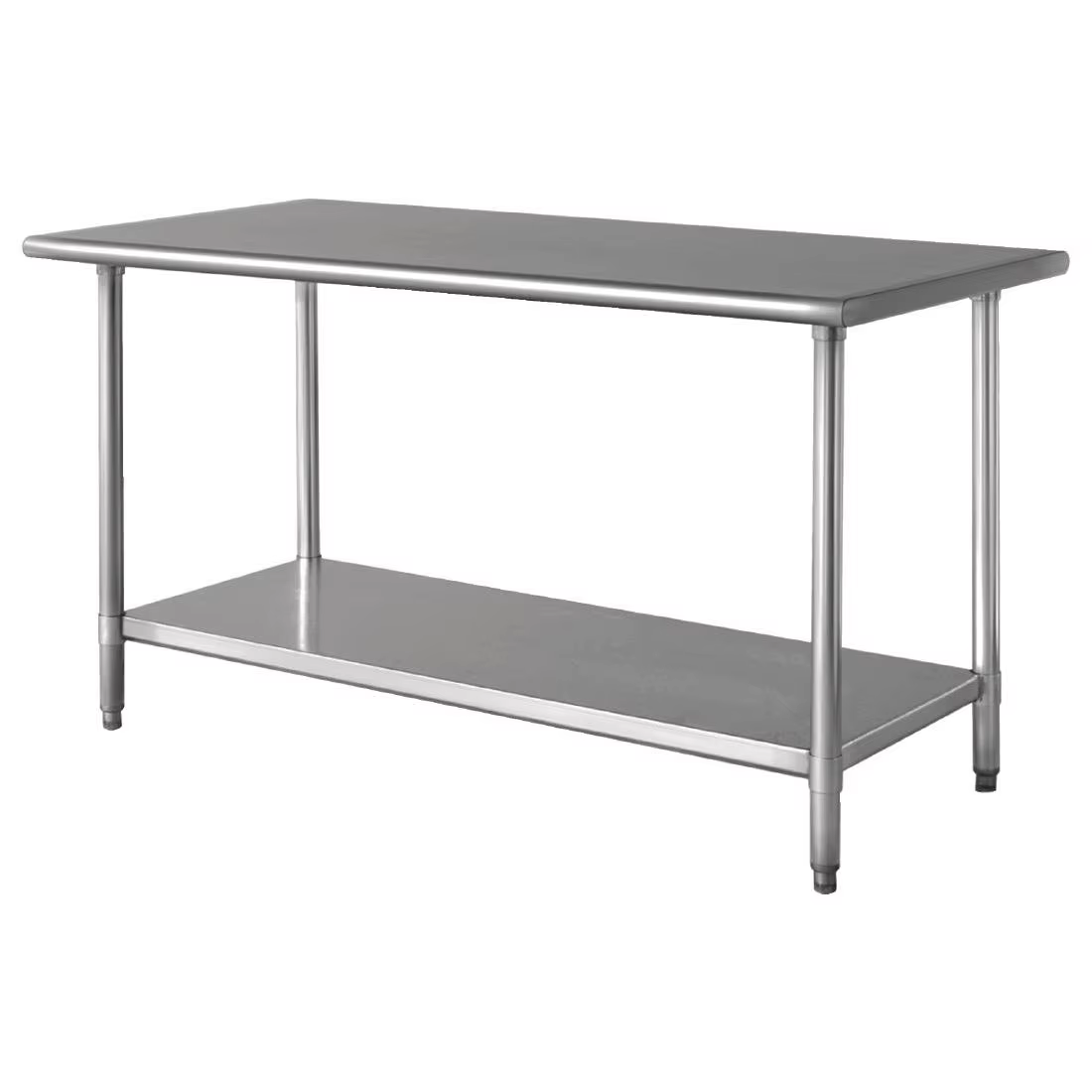 Heavy Duty Stainless Steel Restaurant Table with Splashback Reinforced Frame for High Traffic Cafeterias and Buffet Stations