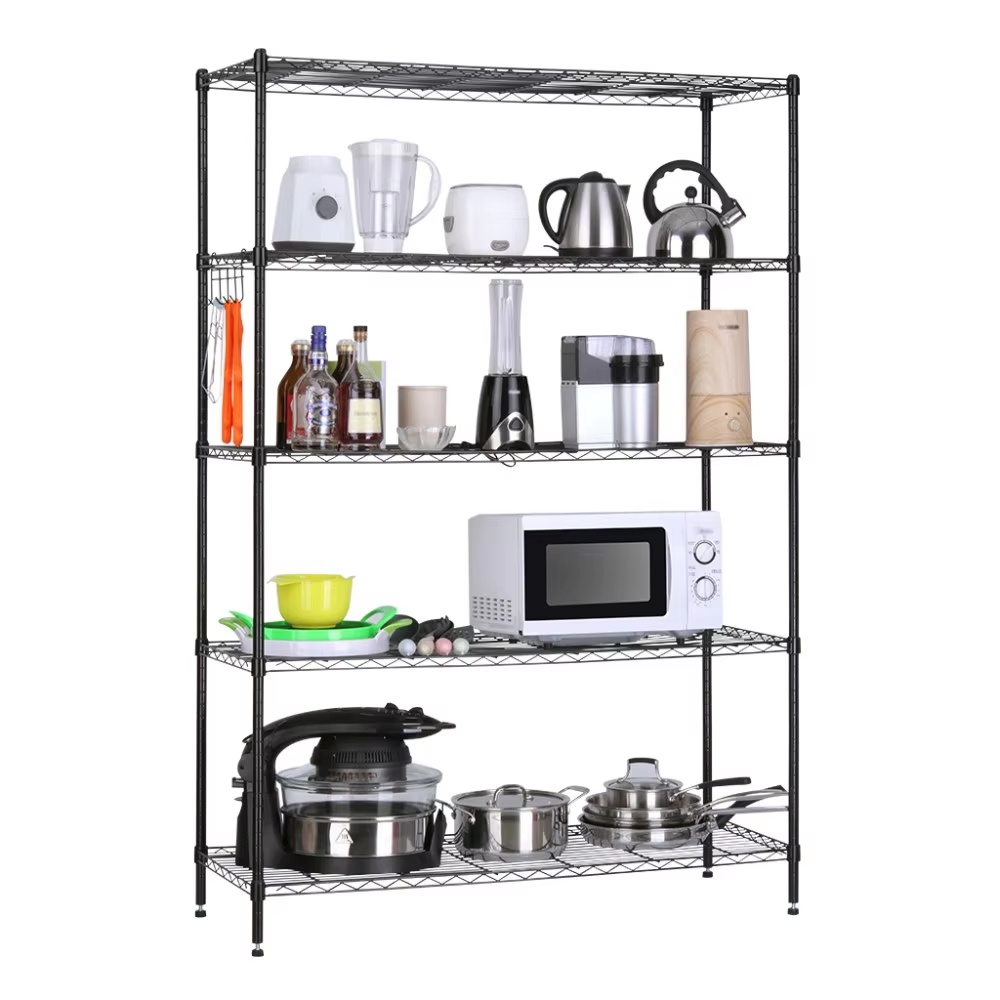 Heavy Duty Chrome-Plated Steel Shelving with Reinforced Frame High Load Capacity up to 250kg Per Shelf