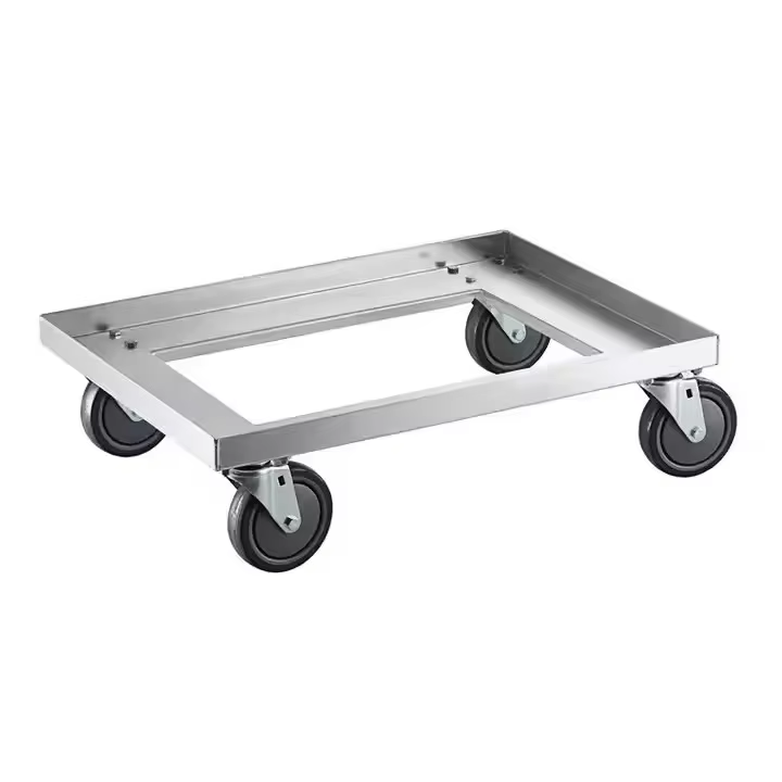Multi-functional Adjustable Stainless Steel Dolly Cart for Warehouse/Retail Storage Anti-rust Polished Surface
