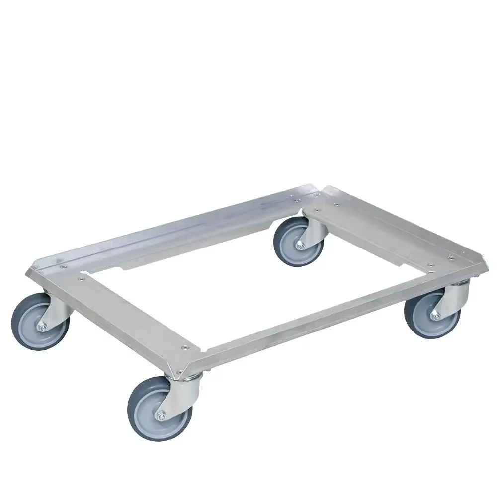 Multi-layer Stainless Steel Foldable Trolley Cart for Commercial Kitchen/Medical Equipment Transport