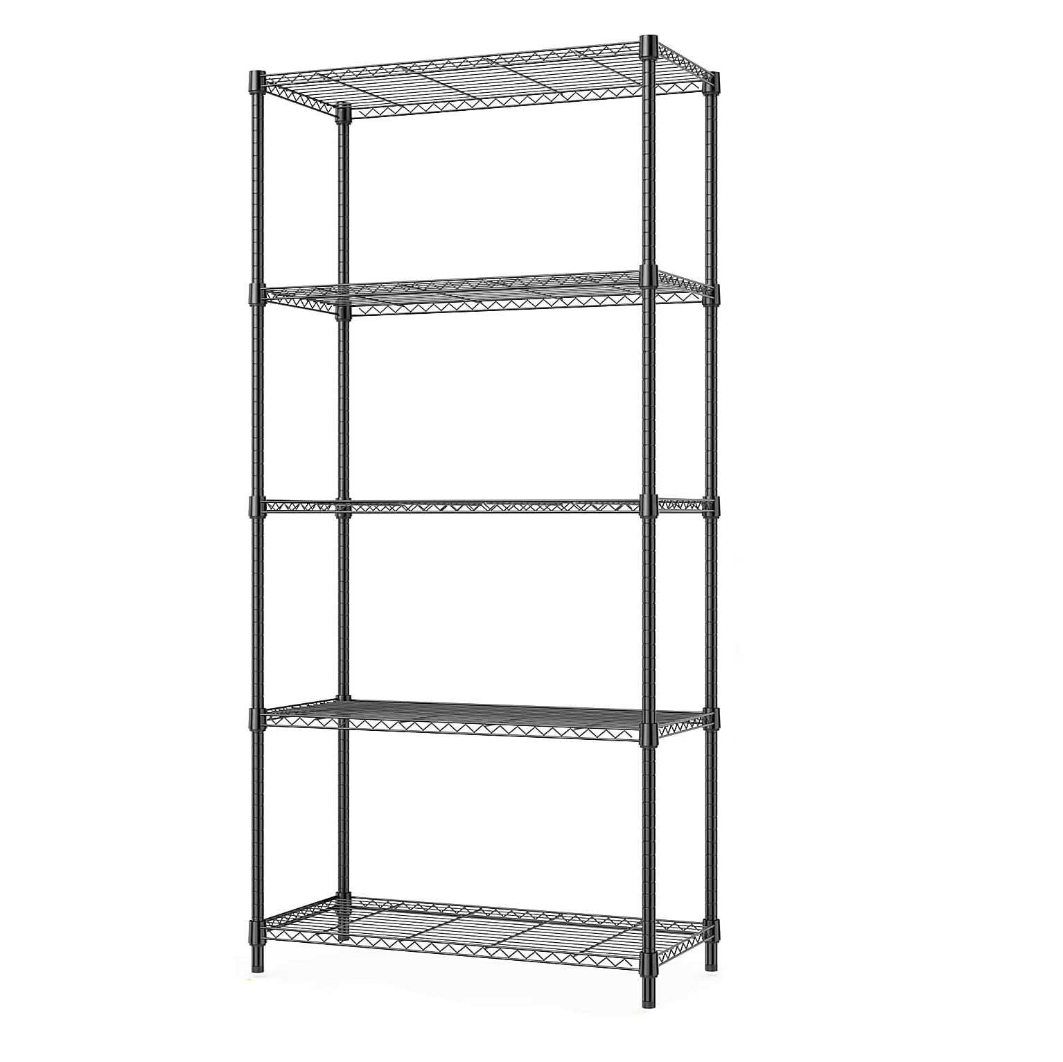 5-Tier Heavy Duty Metal Wire Storage Shelf Adjustable Kitchen Bathroom Organizer Rack  Easy Assembly Closet Pantry Organizer