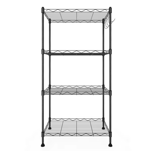 4Layer DIY Storage Wire Shelf Industrial Rack  Chrome Plating Heavy Duty  Wire Shelving Powder Coating Customized OEM Factory