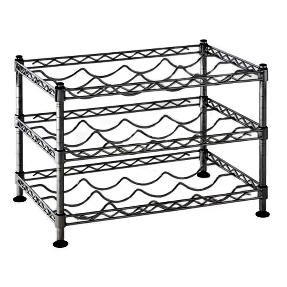 Foldable 4-Tier Expandable Metal Kitchen Shelf Organizer with Non-slip Design Space-saving for Small Kitchens