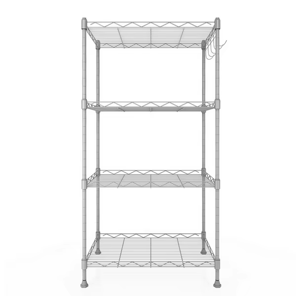 Commercial Grade 4-layer Chrome Plated Rust Proof Steel Frame Kitchen Heavy-duty Beverage Storage Adjustable Layer Board
