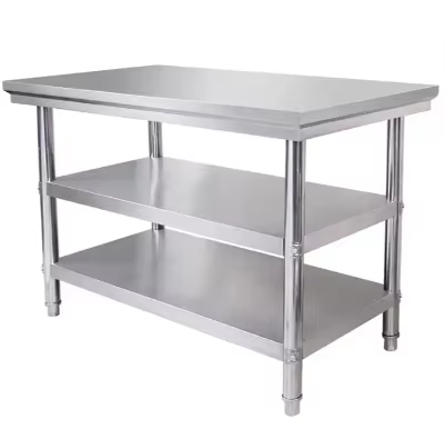 High End Stainless Steel Workbench Suitable for bar Counters Durable Easy to Clean and Corrosion-resistant