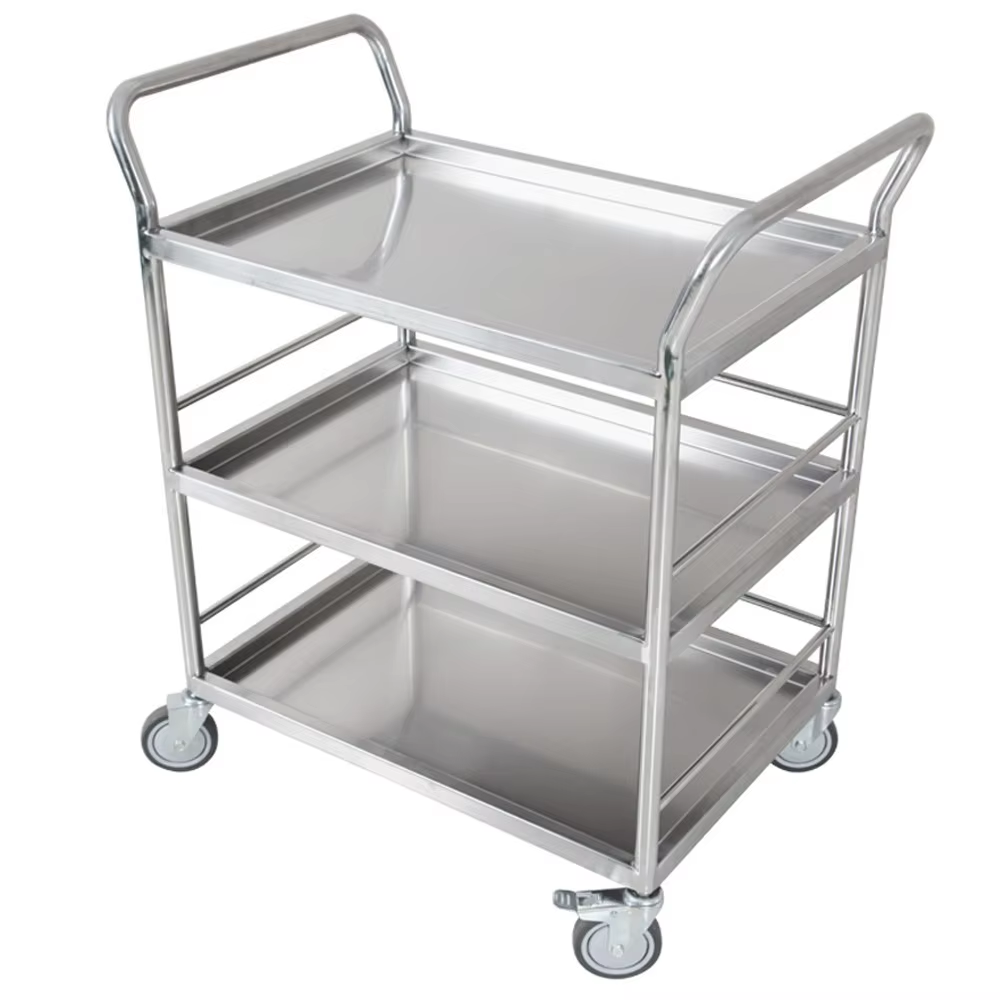 Medical Grade 3-layer Mobile Drug Cart CE/FDA Certified Hospital and Clinic Storage Cart Adjustable Shelves