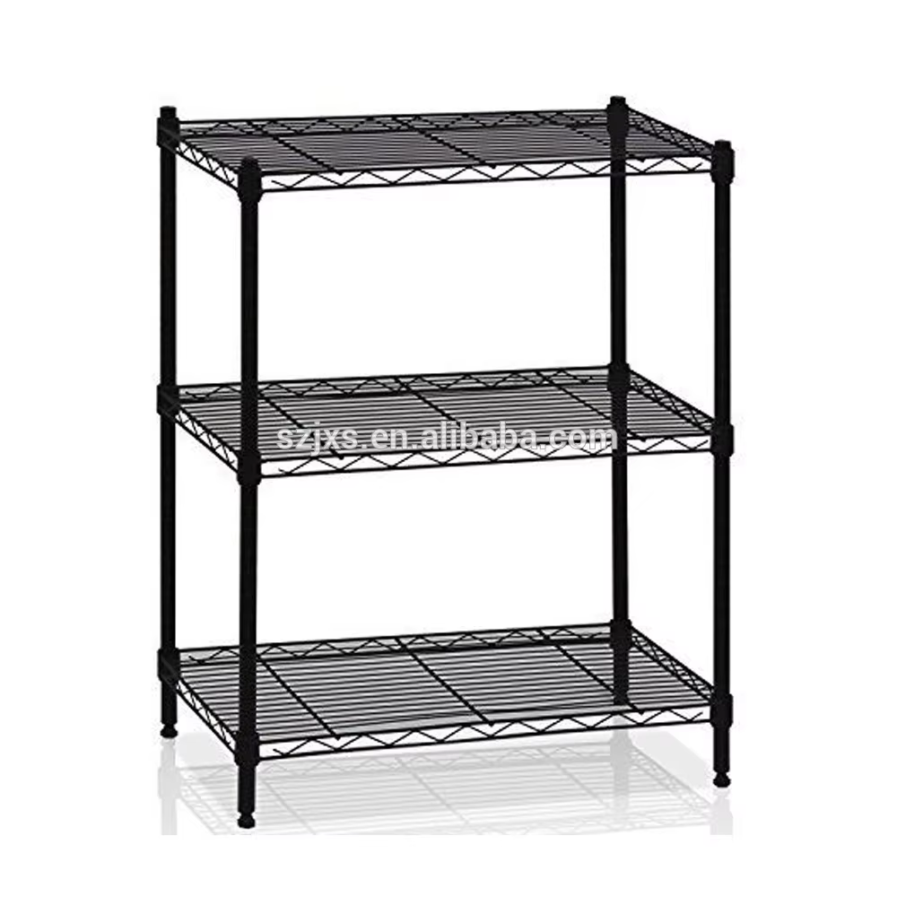 Industrial Stainless Steel Anti-Corrosive Shelving Unit with Adjustable Layers for Kitchen/Bathroom Storage