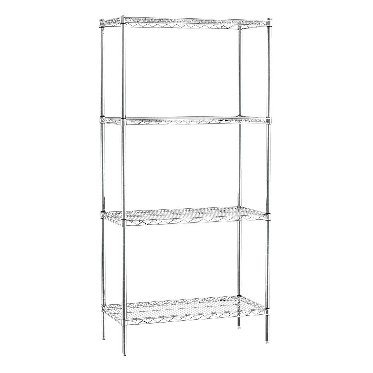 Industrial Adjustable Wire Shelving System 36x18x74in Heavy-Duty Stainless Steel Rack for Warehouse Logistics & Wire Shelving
