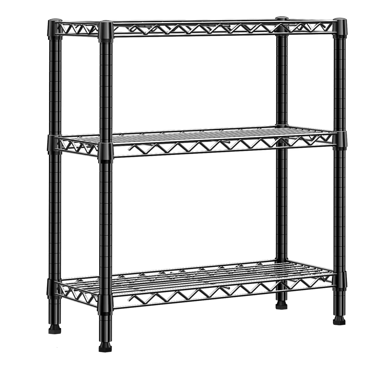 Industrial Adjustable Wire Shelving System 30x14x35in Commercial-Grade Steel Rack with Locking Casters for Warehouse Logistics