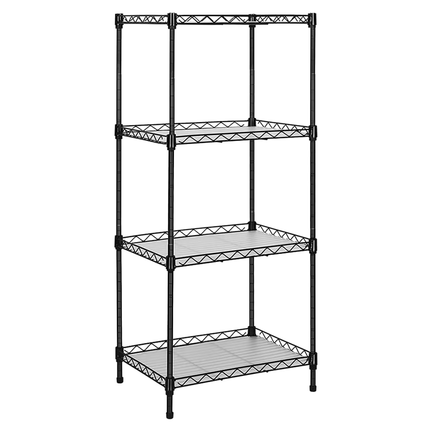 NSF-Certified 4-Tier Cable Management Rack 24x18x48in Modular Heavy-Duty Storage System for Commercial Kitchen & Wire Shelf
