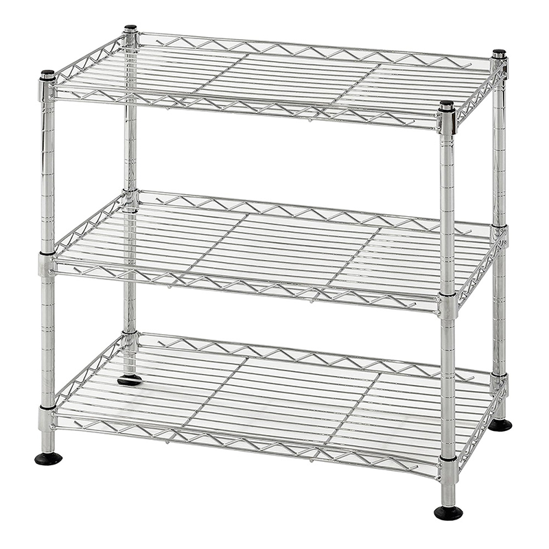 3-Tier Wire Kitchen Organizer 30x18x36insh Adjustable Pantry Shelving for Spice Jars Kitchen Vegetable Storage Baskets Wire Rack