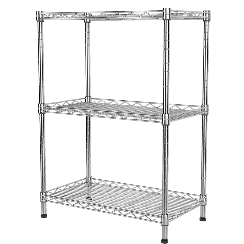 Home Wire Mesh Organizer Rack 30Lx18Wx36H - Adjustable Kitchen Shelving for Spice Bottles Cookware Storage Durable Shelving