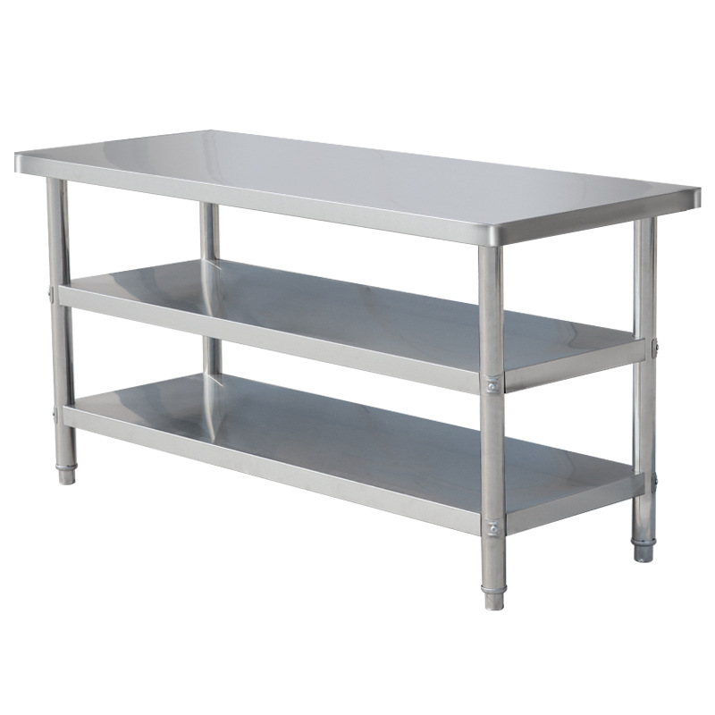 Stainless Steel Commercial Workbench 54*21*45 Inch Heavy Duty Anti-Scratch Surface for Restaurant Kitchen Stainless Steel Frame