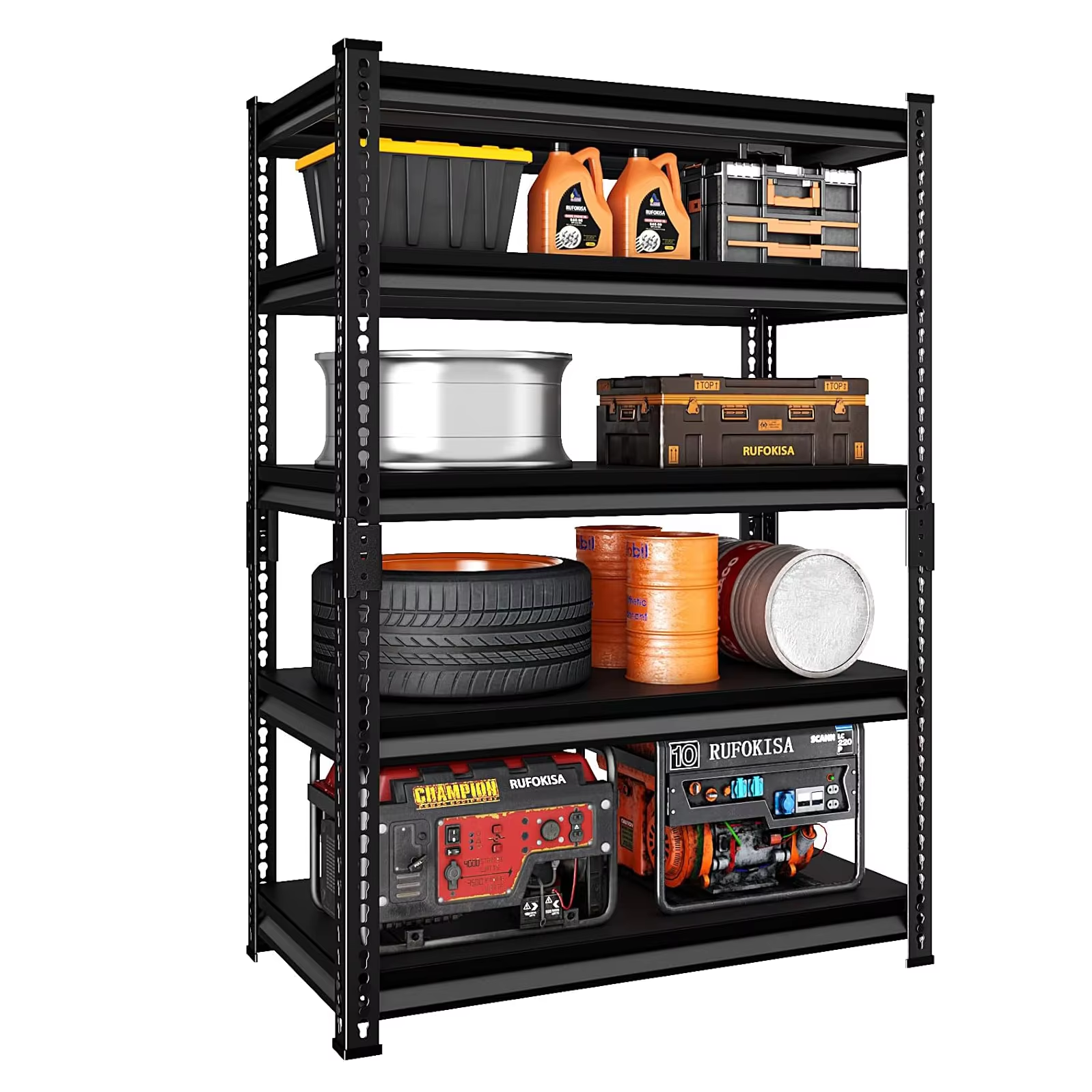 Heavy-duty 5-Tier Metal Storage Rack Organizer 42x18x72insh for Garage Warehouse Supermarket Studio Commercial Use Wire Shelving