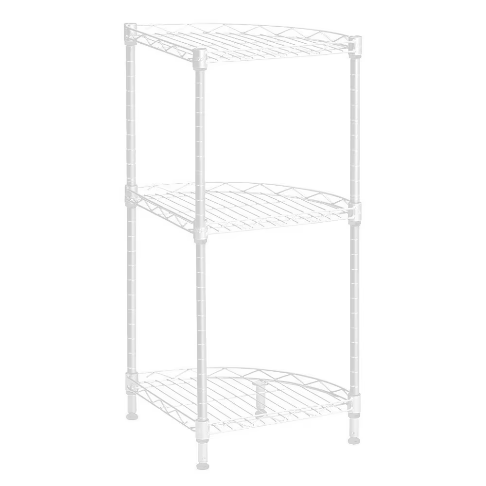 Stainless Steel Storage Rack 14x14x35insh Adjustable Triangular Shelf Kitchen Organizer Heavy Duty Metal Rack Durable Shelving