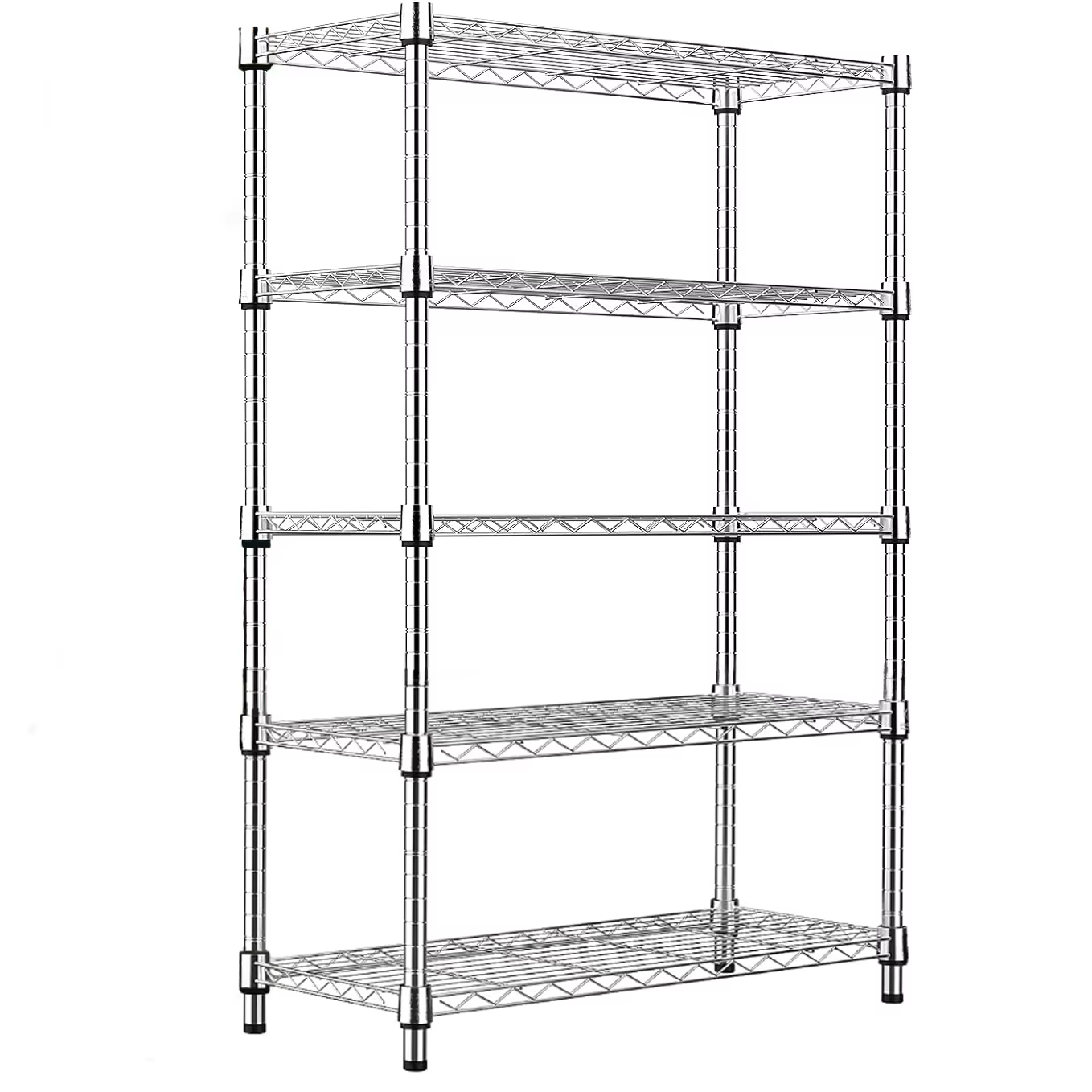 Stainless Steel 5-Tier Kitchen Organizer Rack 48x18x72 Inch Heavy Duty Storage Shelf for Dishware Spice Cabinet Organization
