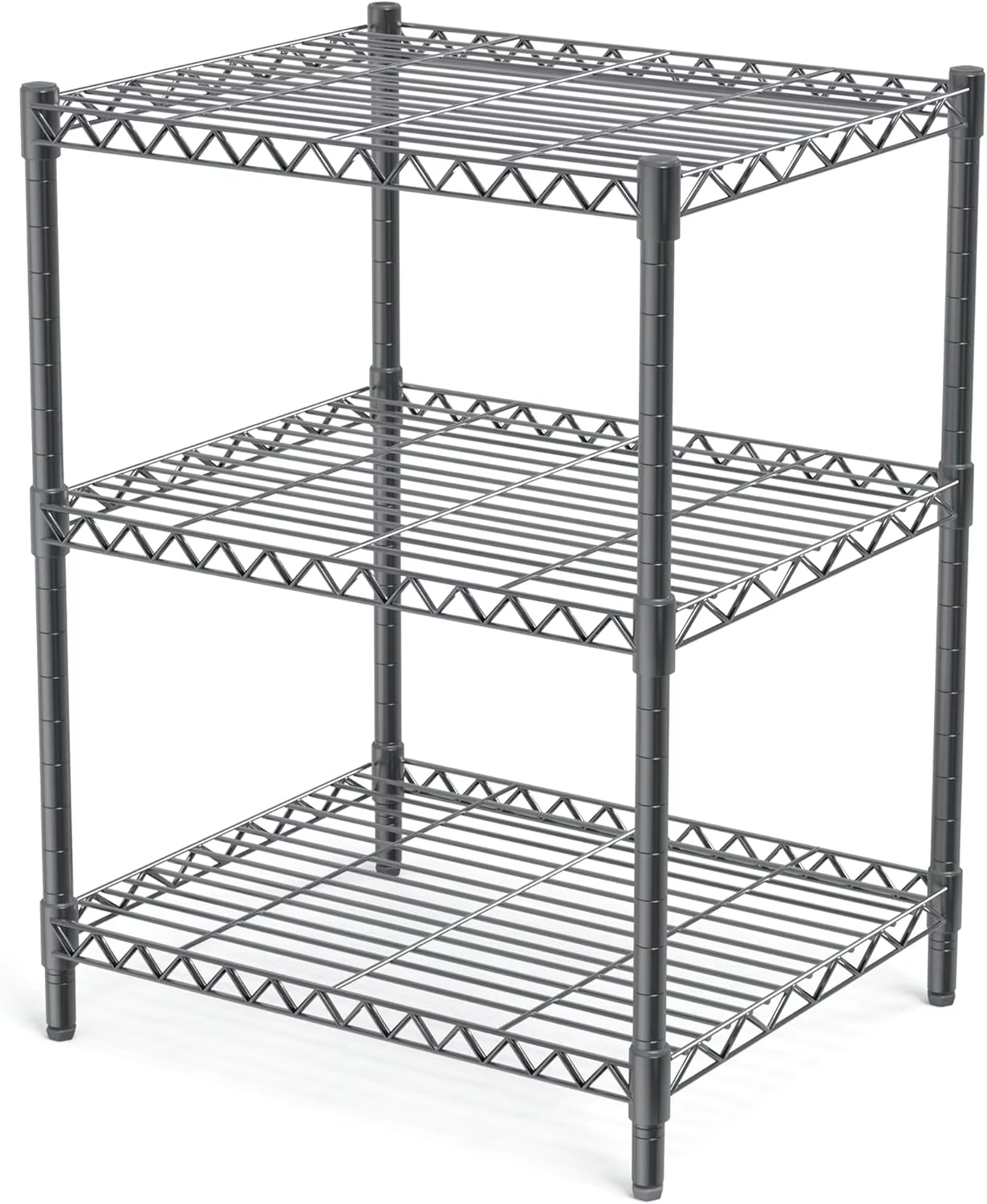 3-Tier Small Storage Rack Metal Wire Shelving UnitThe Adjustable Storage Rack Suitable for Bathrooms Laundry Rooms and Kitchens