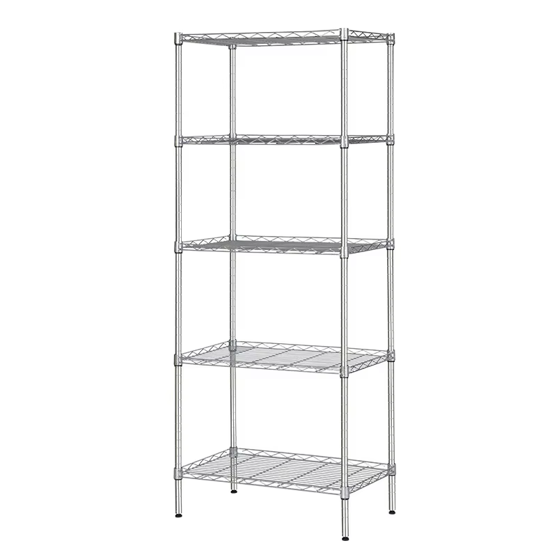 Commercial Grade 5-Tier Stainless Steel Storage Rack 36x18x60insh NSF Certified Kitchen Shelving Unit for Restaurant & Wire Rack