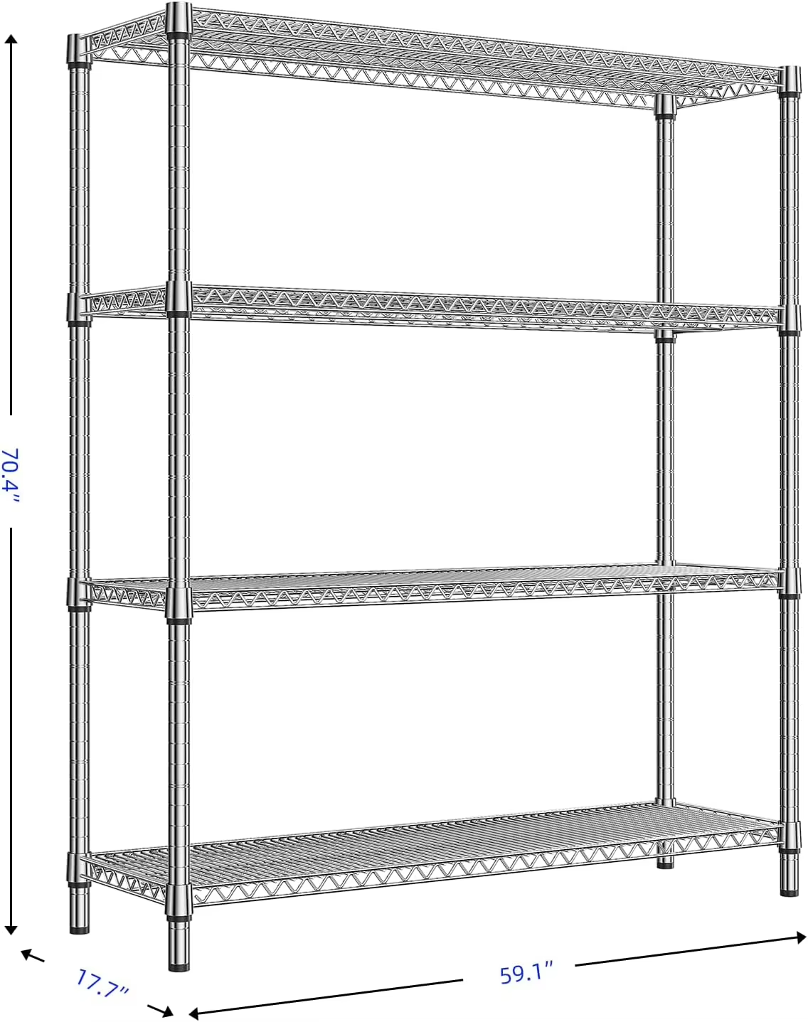 Industrial Adjustable Metal Medical Shelving Unit36x18x60inch Heavy-duty Storage Rack for Clinic Supplies Organization Wire Rack